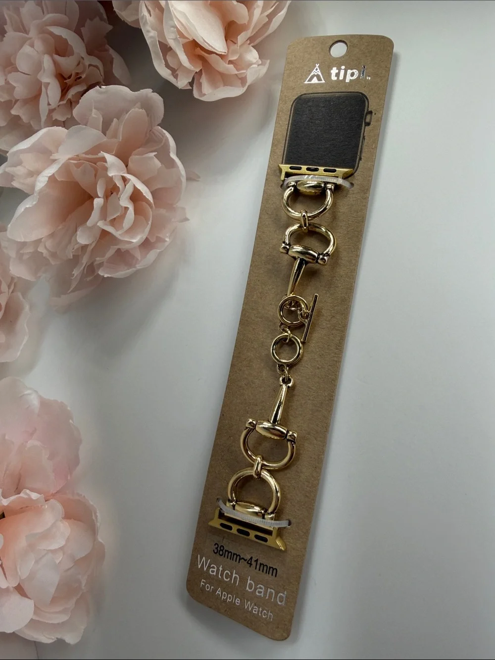 Gold Chain-Link Watch Band for Apple Watch (38mm–41mm)